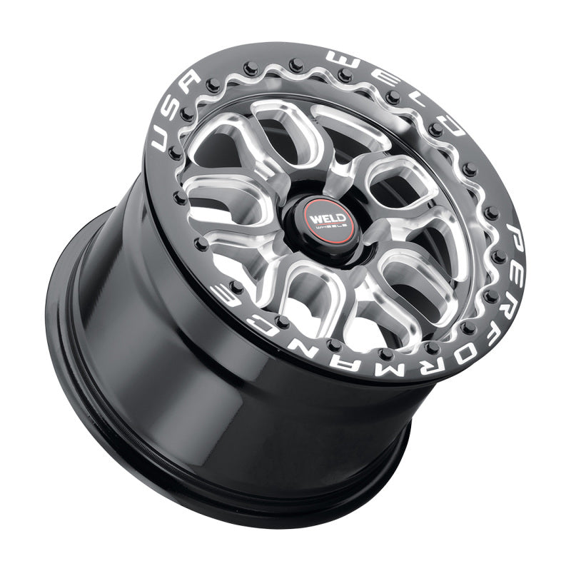 Weld S907 15X10 Laguna Beadlock 5X120.7 ET50 BS7.50 Gloss Black MIL Dia 78.1 - S907B0063P50
