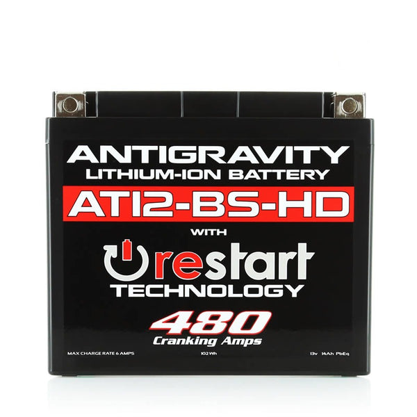 Antigravity AT12BS-HD RE-START Battery 16Ah 480CA by AntiGravity Batteries - front view