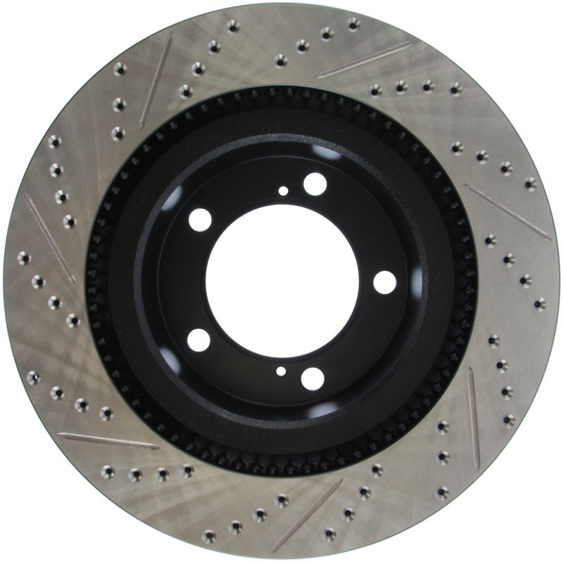 StopTech 07-09 Toyota Tundra / 08-09 Toyota Sequoia Front Left Slotted &amp; Drilled Rotor - 127.44156L