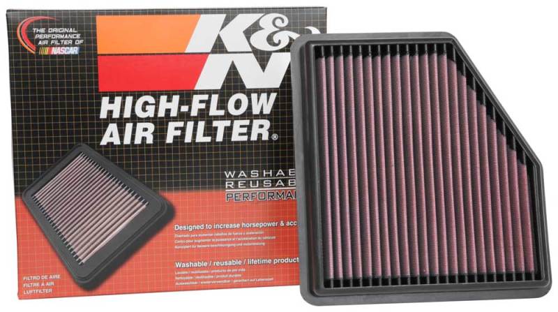 K&N 2019 Nissan Altima 2.5L F/I Drop In Replacement Air Filter - 33-5095 for 2019-2025 Nissan Altima - rear view