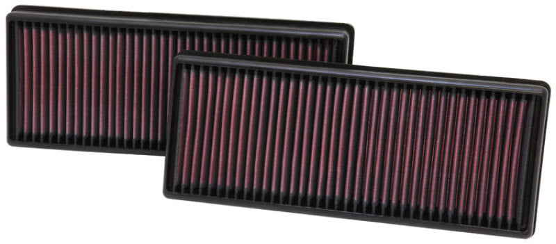 K&N Replacement Air Filter 12.563in O/S Length x 5.25in O/S Width x 1.625in H (Inc 2 Filters) - 33-2474 for 2013-2020 Mercede