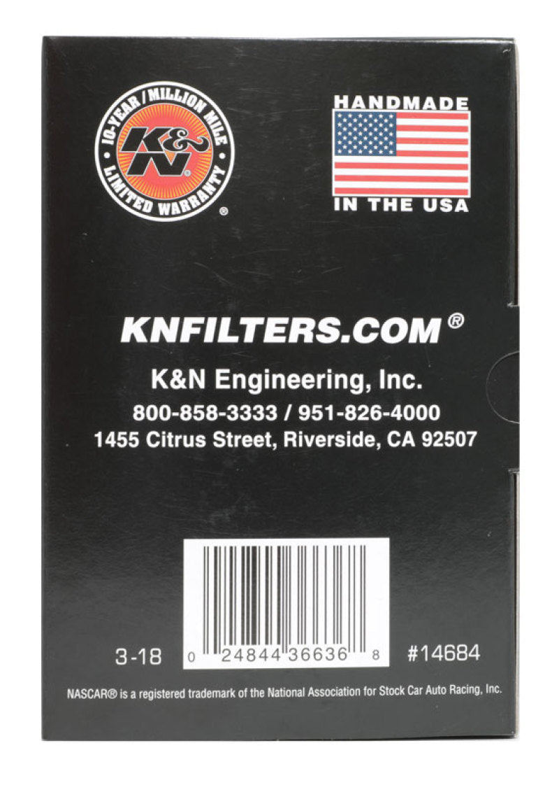 K&N Universal Round Clamp-On Air Filter 3in Flange ID x 6in Base OD x 4.625in Top OD x 3in Height - RU-5288