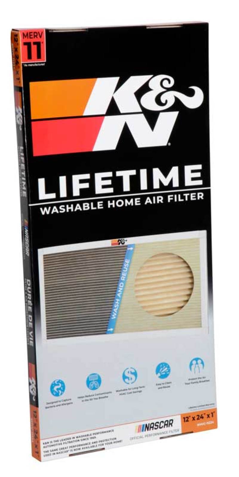 K&N HVAC Filter - 12 x 24 x 1 - HVC-11224