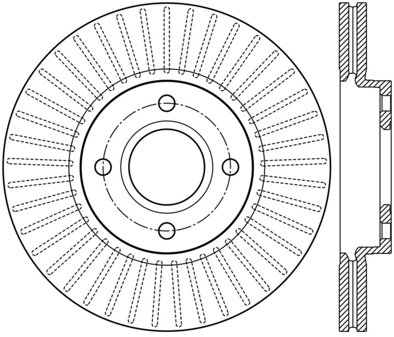 StopTech 14+ Ford Fiesta ST Slotted Brake Rotor - Front Right - 126.61110SR