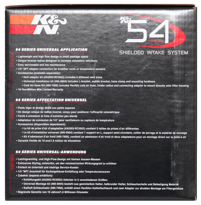 K&N Orion Universal Air Cleaner Assembly - 54-5000