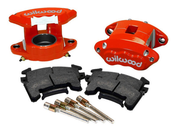 Wilwood D154 Front Caliper Kit - Red 2.50in Piston 1.04in Rotor - 140-12097-R for 1982-2002 Chevrolet S10