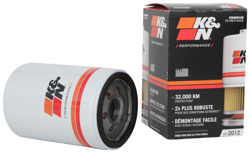 K&N 11-17 GMC Terrain Performance Gold Oil Filter - HP-2012 for 2011-2024 Buick Enclave - detail view