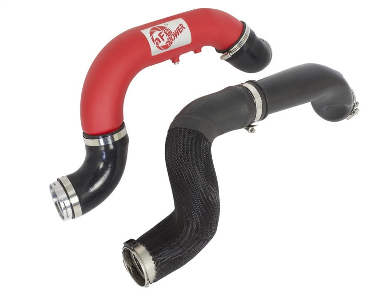 aFe BladeRunner 3in Red IC Tube Cold Side w/ Coupling &amp; Clamp Kit 2016 GM Colorado/Canyon 2.8L - 46-20269-R