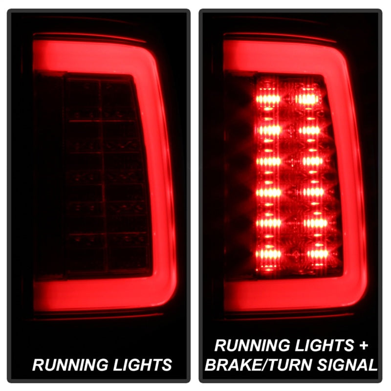 Spyder 13-14 Dodge Ram 1500 LED Tail Lights - Red Clear ALT-YD-DRAM13V2-LED-RC - 5084071