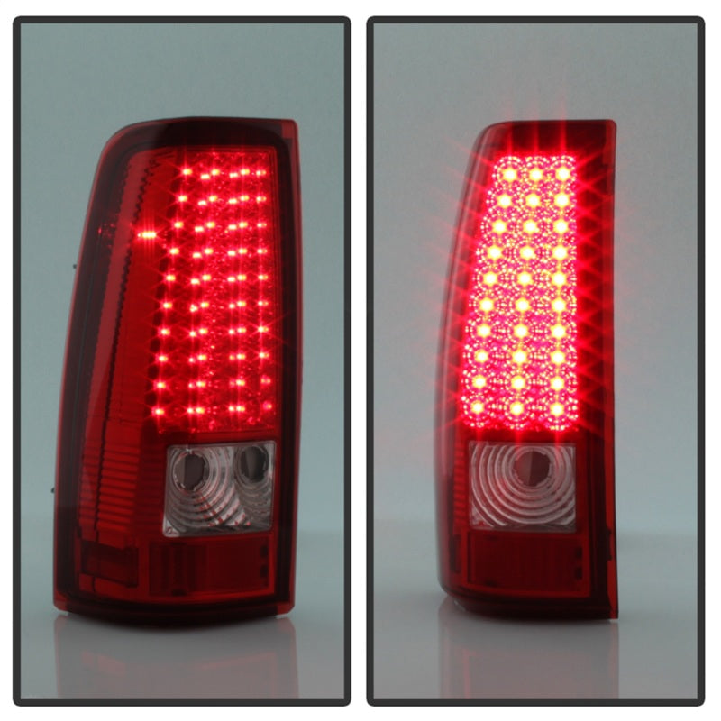 Xtune Chevy Silverado 1500/2500/3500 99-02 LED Tail Lights Red Clear ALT-ON-CS99-LED-RC - 5008831