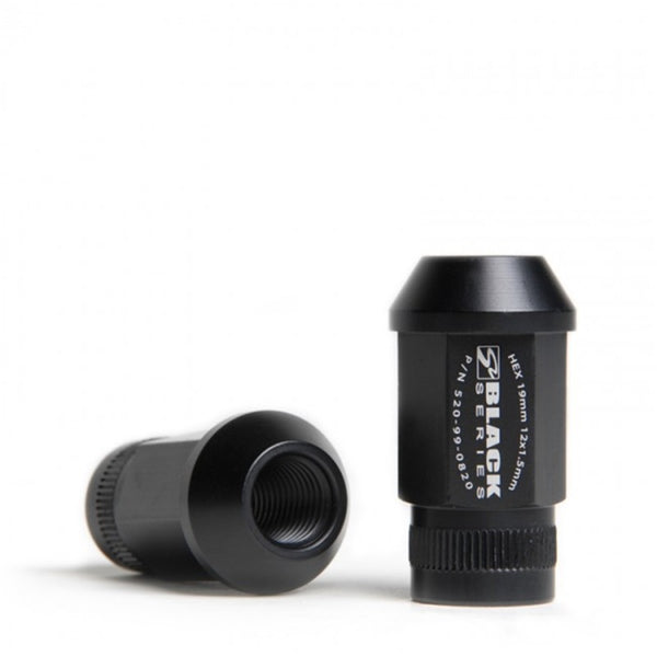 Skunk2 12 x 1.5 Forged Lug Nut Set (Black Series) (20 Pcs.) - 520-99-0855 for 2000-2009 Honda S2000 - front view