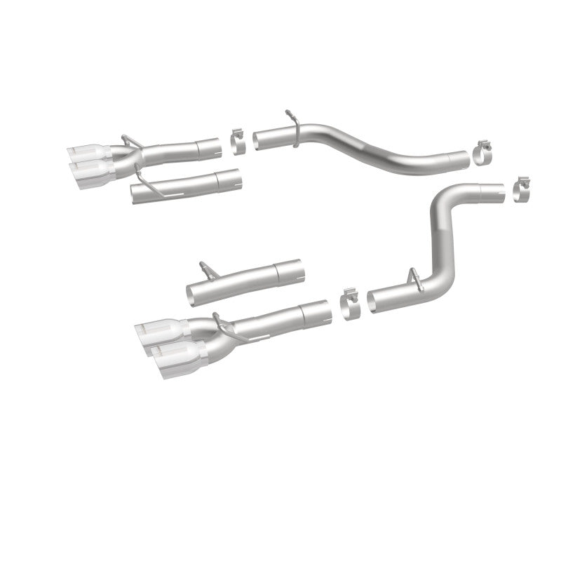 MagnaFlow Axle-Back, SS, 2.5in, Quad Split Rear 3.5in Tip 2015 Dodge Challenger 3.6L V6 - 19218