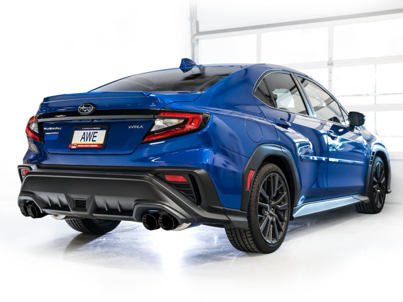 AWE Tuning 2022+ VB Subaru WRX Touring Edition Exhaust - Diamond Black Tips - 3015-43979