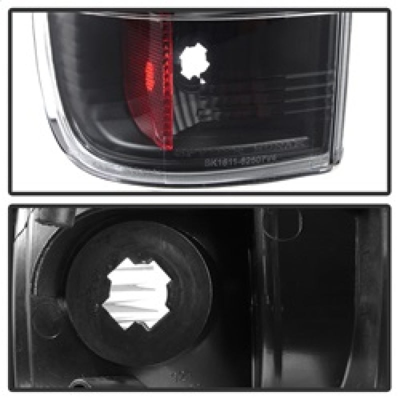 Spyder 08-16 Ford Super Duty F-250 V3 Light Bar LED Tail Lights - Black (ALT-YD-FS07V3-LBLED-BK) - 5084712