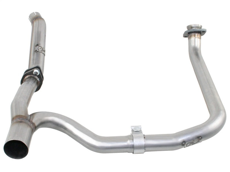 aFe Power Twisted Steel Loop Delete D/P &amp; Y-Pipe SS 2in/2.5in 12-14 Jeep Wrangler (JK) V6 3.6L - 48-46210