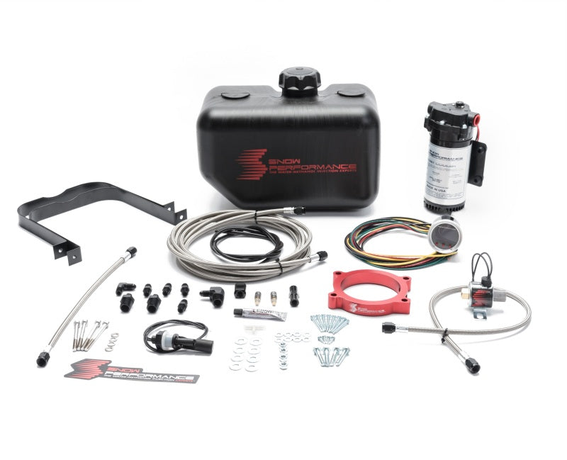 Snow Performance 16-17 Camaro Stg 2 Boost Cooler F/I Water Injection Kit (SS Braided Line &amp; 4AN) - SNO-2161-BRD