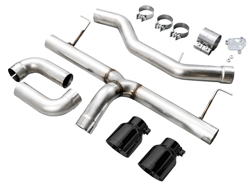 AWE 19-23 BMW 330i / 21-23 BMW 430i Base G2X Track Edition Axle Back Exhaust - Diamond Black - 3020-33429