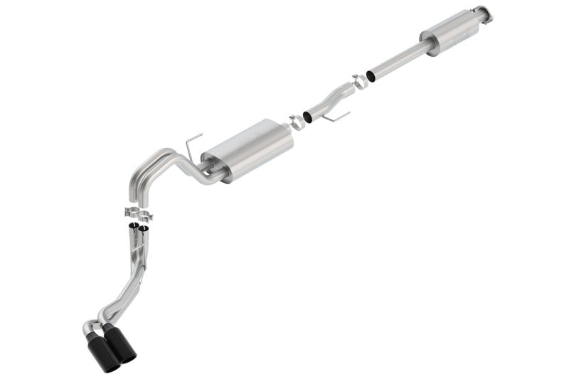 Borla 15-17 F-150 2.7L/ 3.5L EcoBoost/ 5.0L V8 4in. Tip Side Exit S-type Exhaust Black Chrome - 140618BC