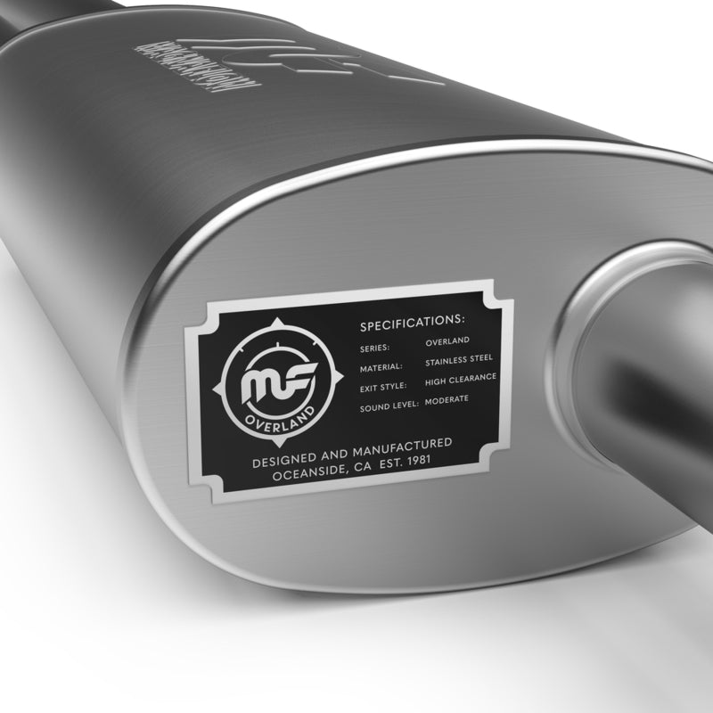 MagnaFlow 12-18 Jeep Wrangler 2.5in Overland Series Cat-Back Exhaust - 19539