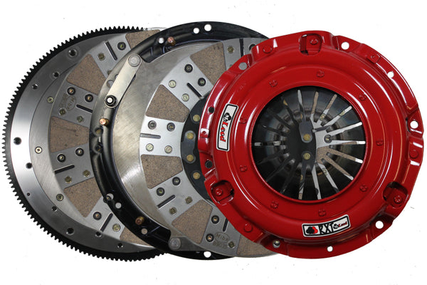 McLeod RXT Twin Disc Clutch Kit w/Steel Flywheel - Mod Motor Fords w/8 Bolt Crank 1-1/8in x 26 Input - 6435807M for 1996-2017