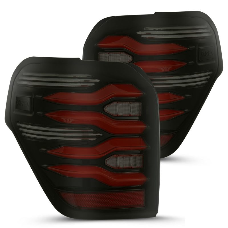 AlphaRex 10-21 Toyota 4Runner LUXX LED Taillights Blk/Red w/Activ Light/Seq Signal - 690050