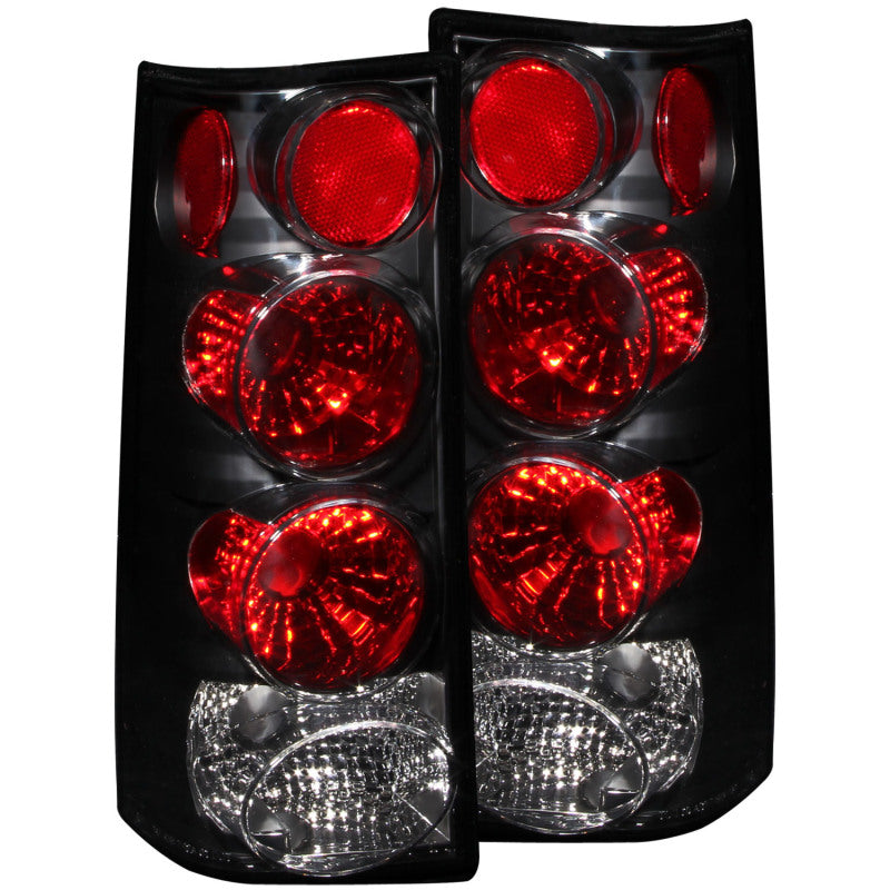ANZO 1996-2002 Gmc Savana Taillights Black - 211148
