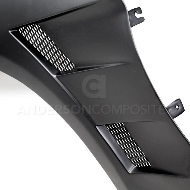 Anderson Composites 15-16 Ford Mustang Type-AT Fiberglass Fenders (0.4in Wider) - AC-FF15FDMU-AT-GF