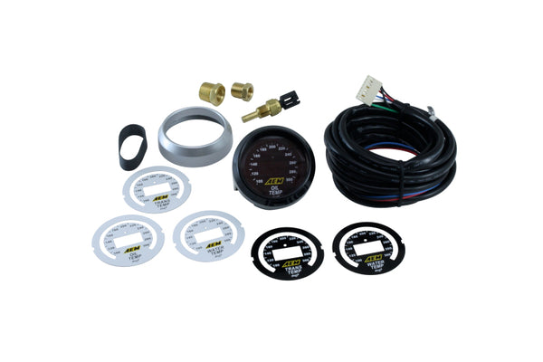 AEM 52mm Temperature (Transmission / Oil / Water) Digital Gauge - 30-4402 by AEM