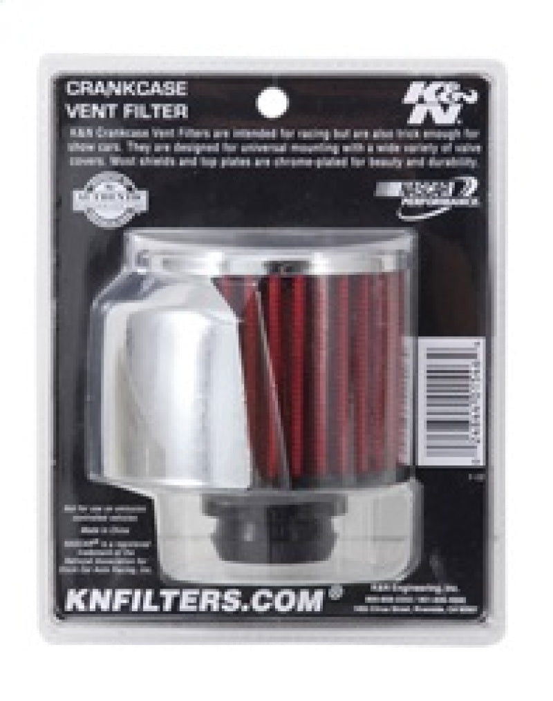 K&N 1in Flange L x 3in OD x 2.5in Height Clamp On Crankcase Vent Filter - 62-1516