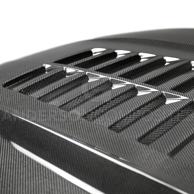 Anderson Composites 15-17 Ford Mustang (Excl. GT350/GT350R) Double Sided Type-GT5 Carbon Fiber Hood - AC-HD15FDMU-GT5-DS