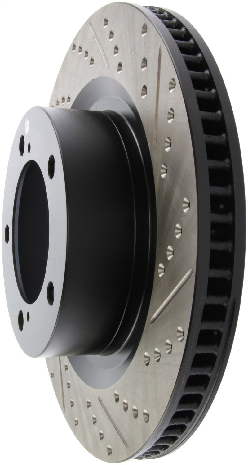 StopTech 07-09 Toyota Tundra / 08-09 Toyota Sequoia Front Left Slotted &amp; Drilled Rotor - 127.44156L