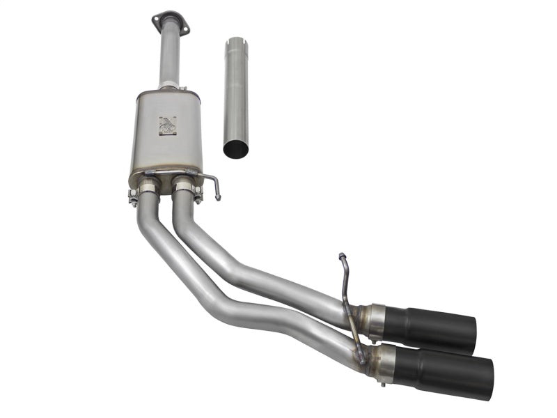 aFe Rebel Exhausts 3in SS Cat-Back 15-16 Ford F-150 EcoBoost V6 2.7/3.5L V8 5.0L w/ Black Tips - 49-43081-B