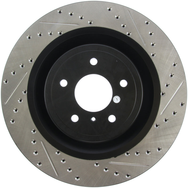 StopTech Infiniti G37 / Nissan 370Z SportStop Slotted &amp; Drilled Front Left Rotor - 127.42100L
