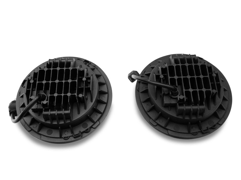 Raxiom 97-18 Jeep Wrangler TJ/JK Axial Series LED Daymaker Headlights- Chrome Housing (Clear Lens) - J108043