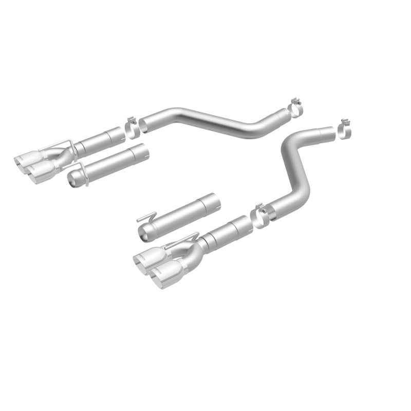 MagnaFlow Axle-Back, SS, 3in, Quad Split Rear 3.5 Tips 2015 Dodge Challenger incl SRT Hellcat - 19206