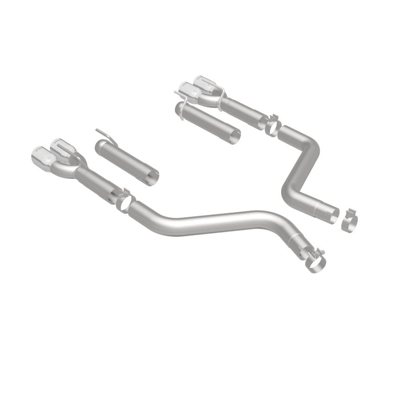 MagnaFlow Axle-Back, SS, 3in, Quad Split Rear 3.5 Tips 2015 Dodge Challenger incl SRT Hellcat - 19206