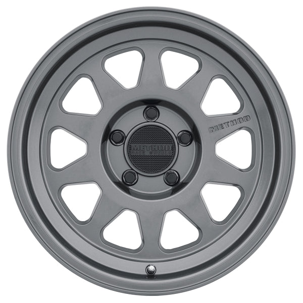 Method MR316 18x9 +18mm Offset 5x150 110.5mm CB Gloss Titanium Wheel - MR31689058818 by Method Wheels - front view