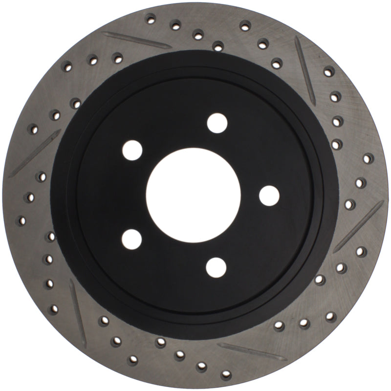 StopTech 05-10 Ford Mustang Slotted & Drilled Left Rear Rotor - 127.61087L