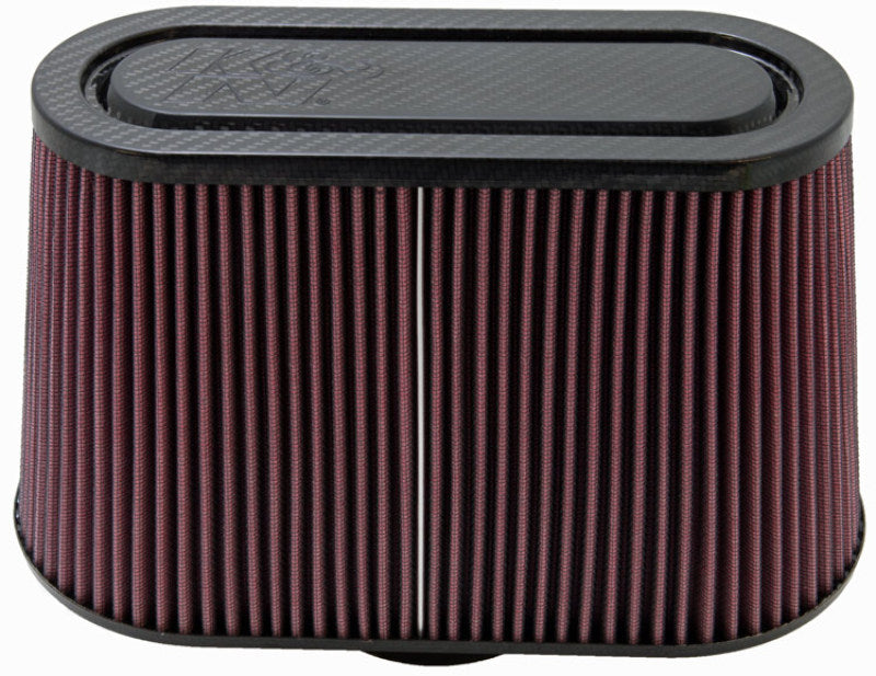 K&N Universal Filter with Carbon Fiber Top & Base-12in Base O/S Length x 6in Base O/S Width x 7in H - RP-5103