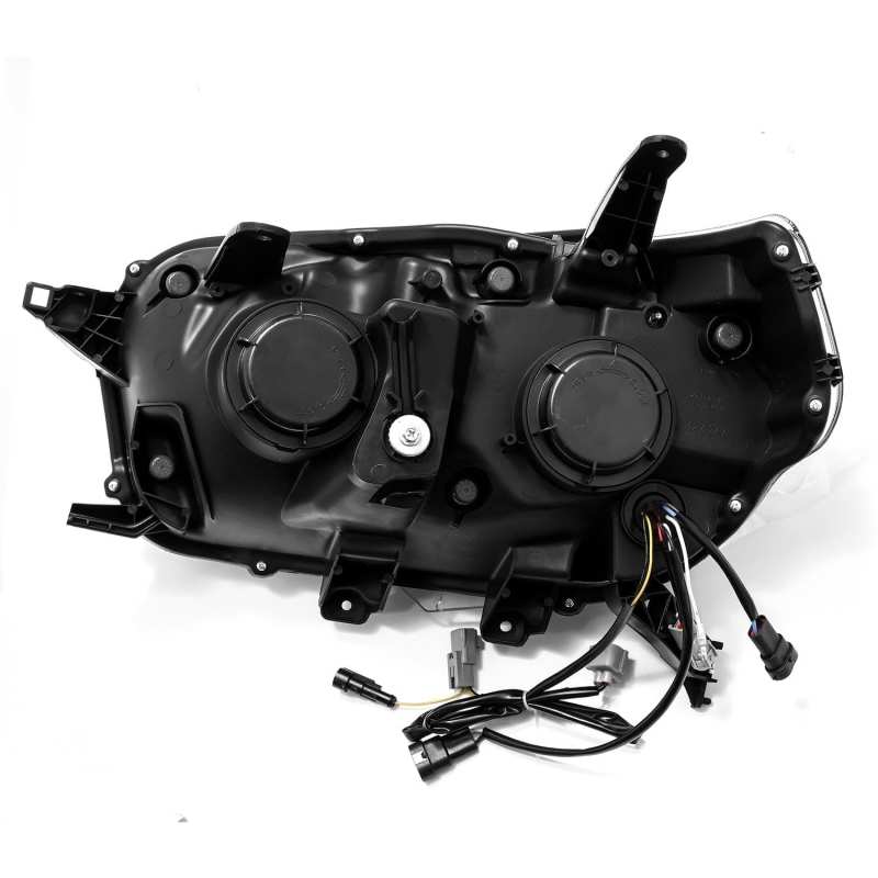 AlphaRex 10-13 Toyota 4Runner PRO-Series Proj Headlights Plank Style Alpha Blk w/Seq Signal/DRL - 880754