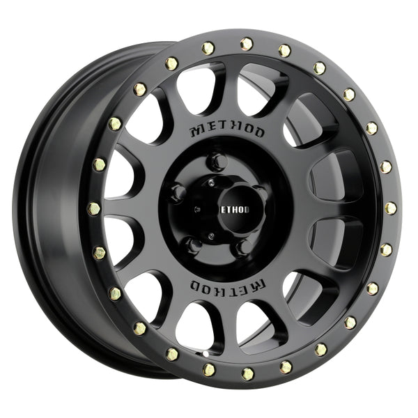 Method MR305 NV 20x9 +18mm Offset 5x5.5 108mm CB Matte Black Wheel - MR30529055518 by Method Wheels - front view