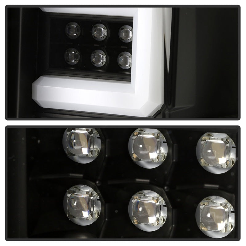 Spyder 16-18 Chevy Silverado Light Bar LED Tail Lights - All Black ALT-YD-CS16-LED-B - 5085863