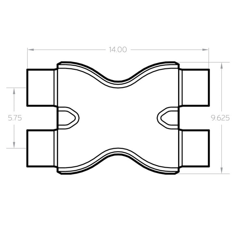 MagnaFlow Smooth Trans X 3/3 X 14 SS - 10792