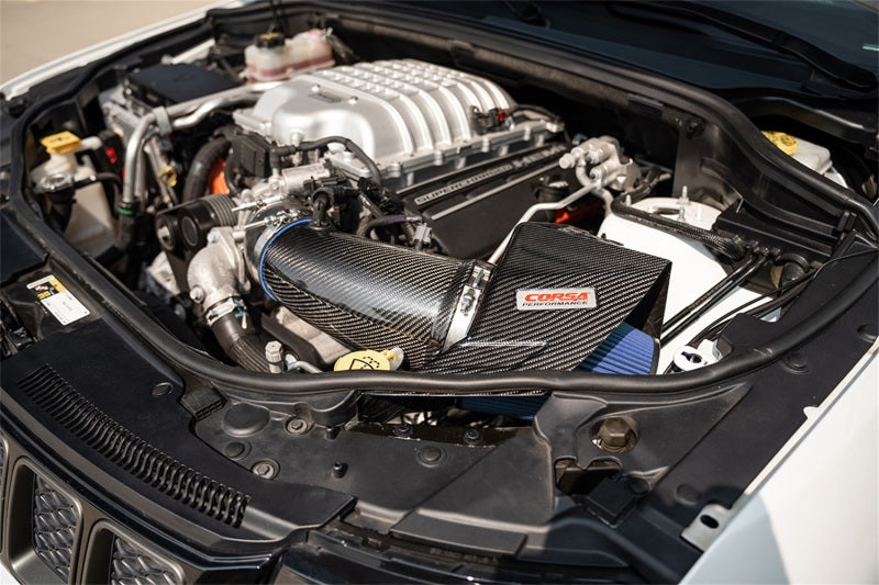 Corsa 20-23 Dodge Durango SRT Hellcat Carbon Fiber Air Intake w/ MaxFlow 5 Oil Filt. - 44011 for 2018-2021 Jeep Grand Cheroke