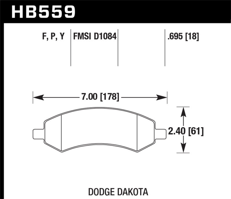 Hawk HPS Street Brake Pads - HB559F.695