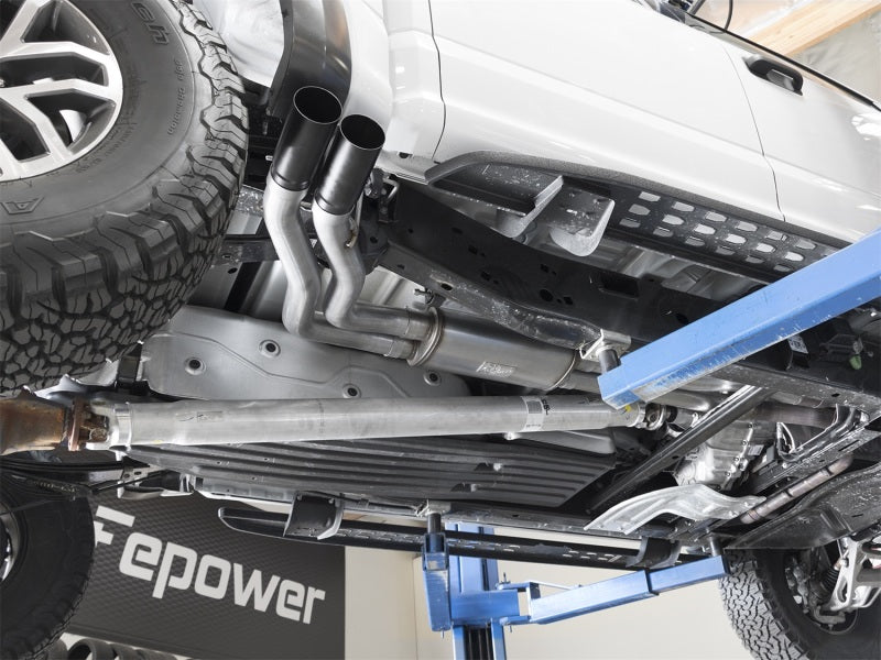 aFe POWER Rebel Series 3in 409 SS Cat Back Exhaust w/ Black Tips 17 Ford F-150 Raptor V6-3.5L - 49-43091-B