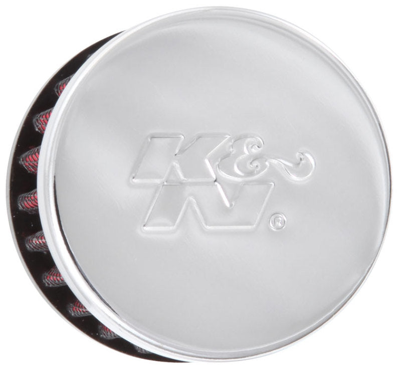 K&N Clamp On Rubber Base Crankcase Vent Filter 0.375in Flange ID x 2in OD x 1.5in Height - 62-1320