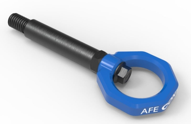 aFe Control Rear Tow Hook Blue BMW F/G-Chassis 2/3/4/M - 450-502002-L