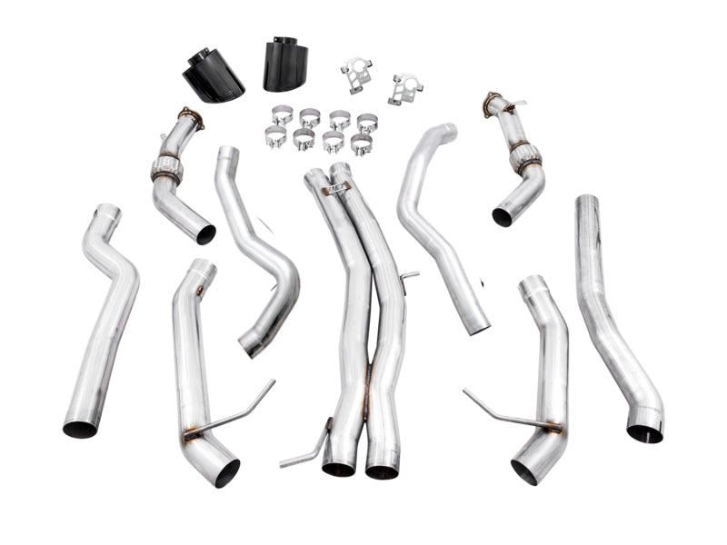 AWE Tuning Audi B9.5 RS5 Sportback Non-Resonated Track Edition Exhaust - RS-Style Diamond Blk Tips - 3020-33124