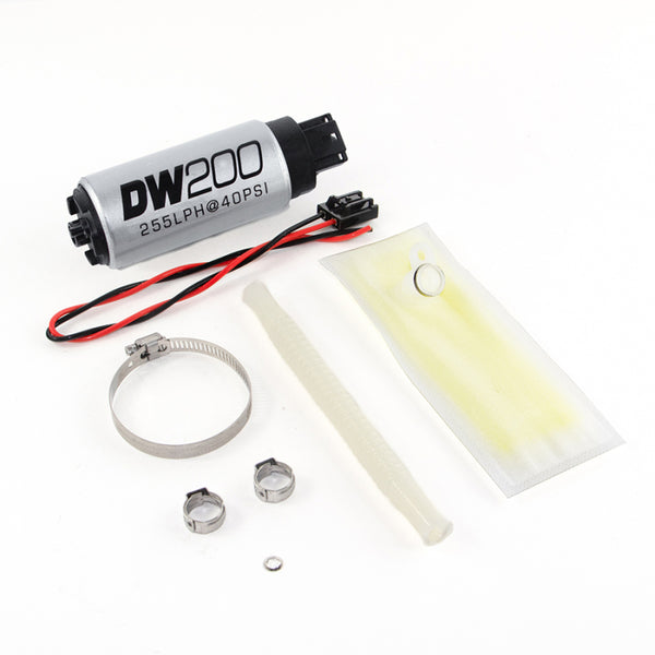 DeatschWerks 92-95 BMW E36 325i DW200 255 LPH In-Tank Fuel Pump w/ Install Kit - 9-201-1031 for 1992-2006 BMW 3 Series - fron